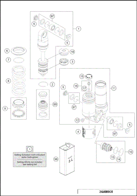 SHOCK ABSORBER DISASSEMBLED