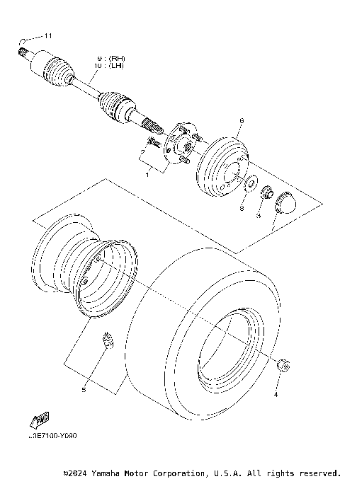 REAR AXLE & WHEEL
