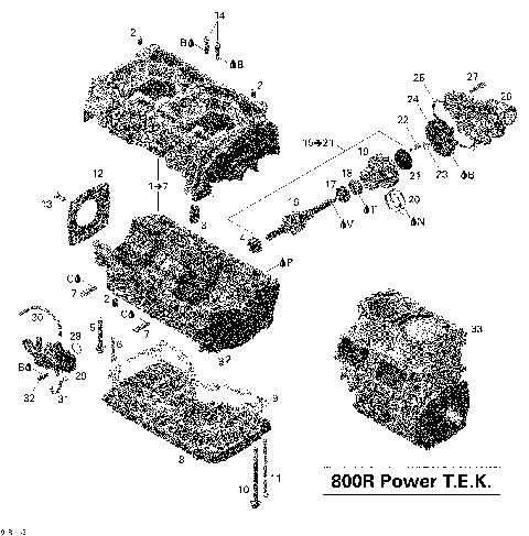 01- Crankcase, Water Pump And Oil Pump