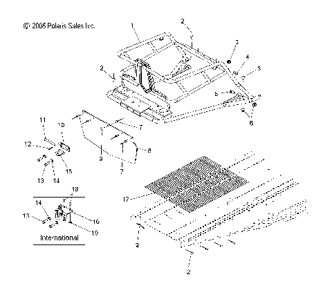 BODY, REAR RACK and SNOWFLAP - S09PU7ES/EE (49SNOWRACK09WIDE)