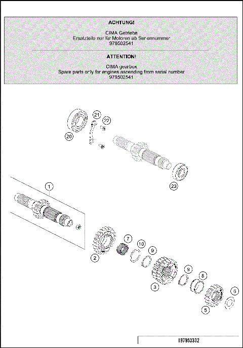 TRANSMISSION I - MAIN SHAFT