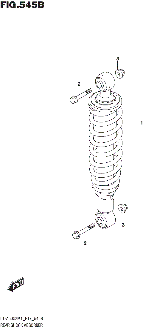 REAR SHOCK ABSORBER (LT-A500XPM1 P17)