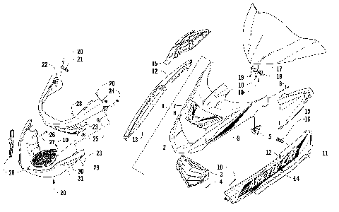 HOOD, WINDSHIELD, AND FRONT BUMPER ASSEMBLY [90533]