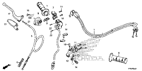 HANDLE LEVER@SWITCH@CABLE