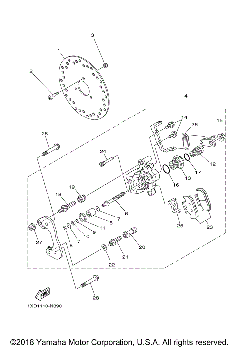 REAR BRAKE CALIPER 2