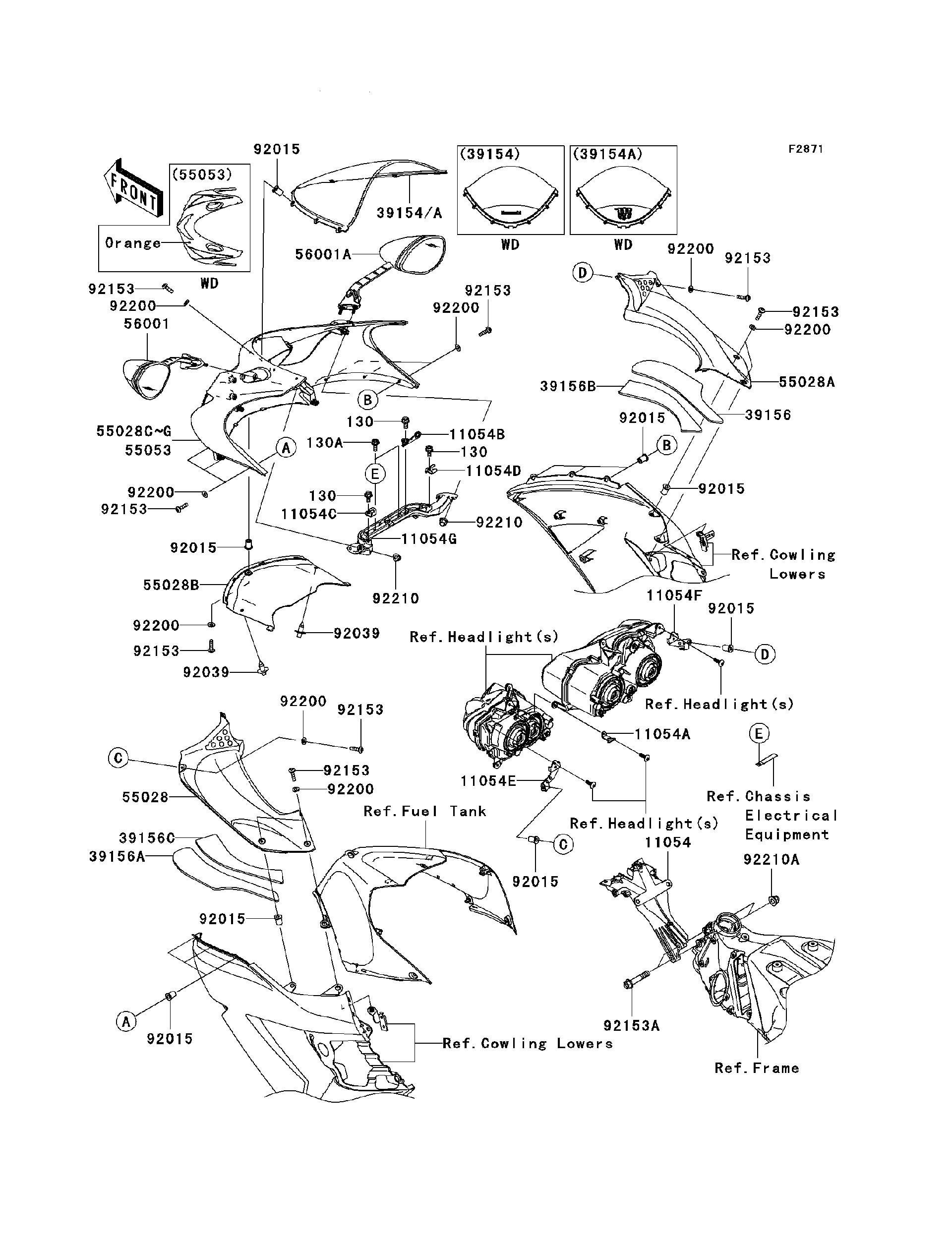 2008 Kawasaki Ninja ZX-14 Cowling Motorcycles Parts Finder