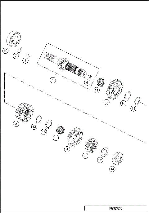 TRANSMISSION I - MAIN SHAFT