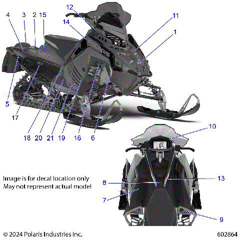 BODY, DECAL, ORANGE SIDE PANEL W/BLACK ACCENT - S25TDZ8MS (602864)