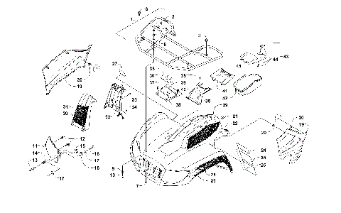 FRONT RACK, BODY PANEL, AND HEADLIGHT ASSEMBLIES [301142]