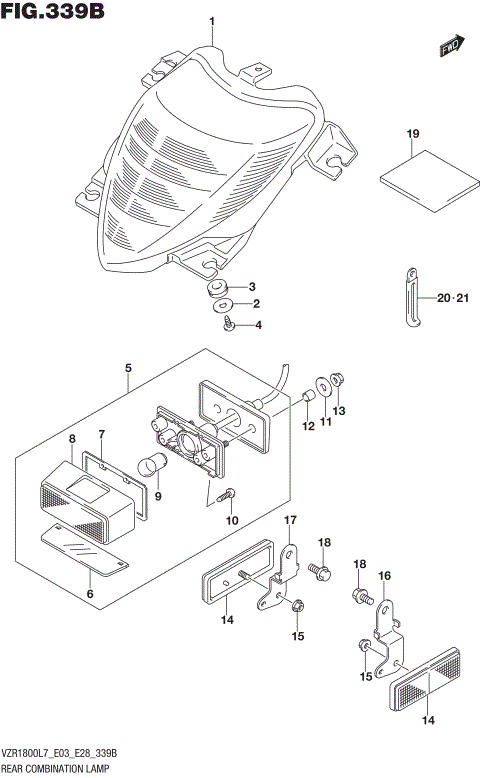 REAR COMBINATION LAMP (VZR1800BZL7 E03)