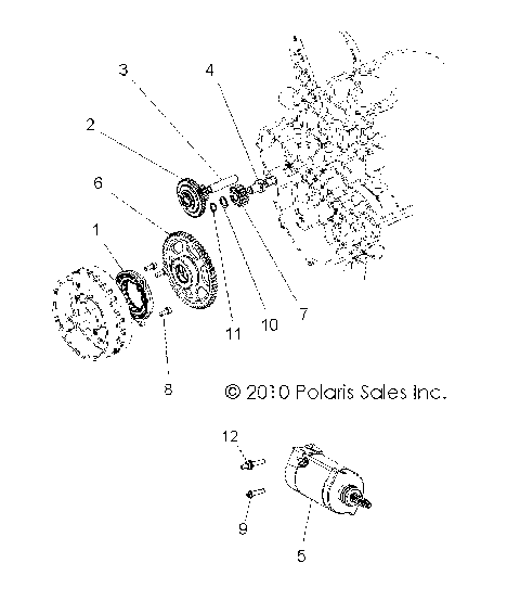 ENGINE, STARTER and DRIVE - R11JH87AA/AD (49RGRSTARTINGMTR11RZR875)