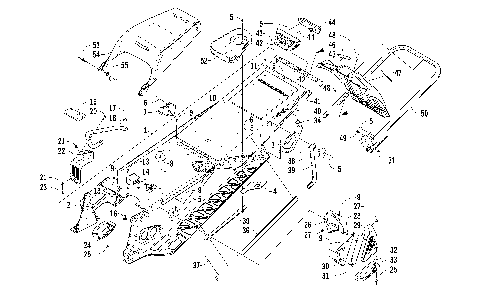 TUNNEL, REAR BUMPER, AND SNOWFLAP ASSEMBLY [96754]