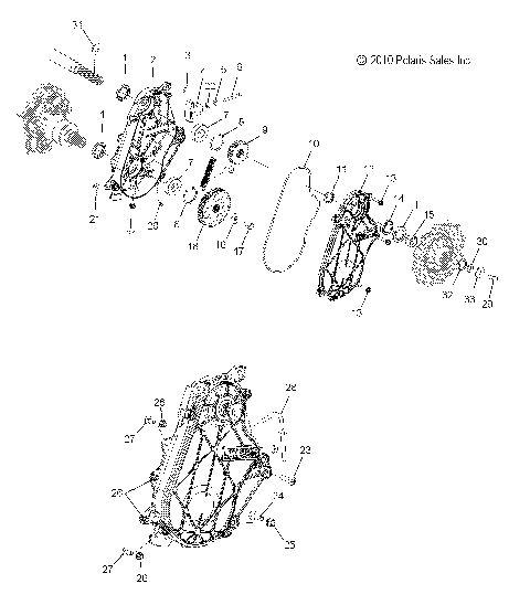 DRIVE TRAIN, CHAINCASE - S11CW8GSA/GSB/GST/GEA (49SNOWCHAINCASE11600PRO)