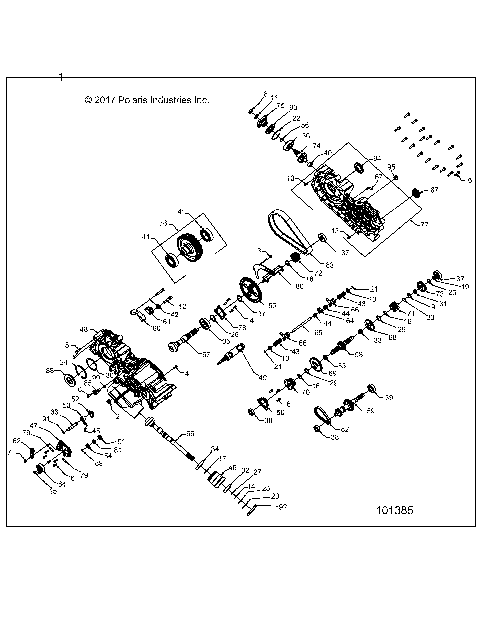 DRIVE TRAIN, MAIN GEARCASE - A23S6E57F1/FK (101385)