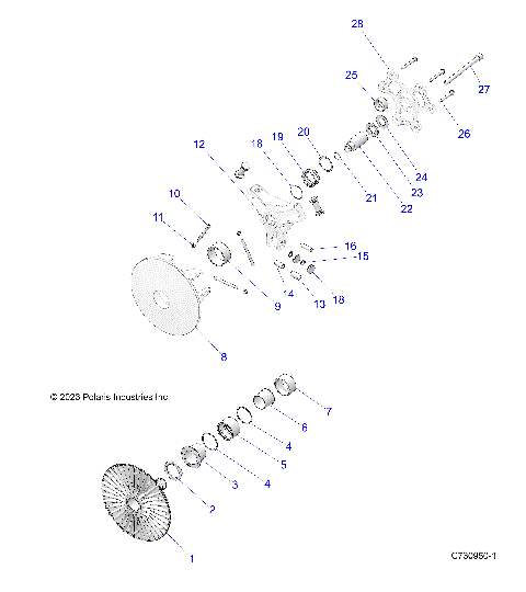 DRIVE TRAIN, PRIMARY CLUTCH - FROM 01/01/2021 R21RSH99AC/BC (C730950-1)