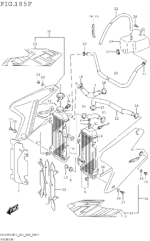 RADIATOR (DR-Z400SMM3 E33)