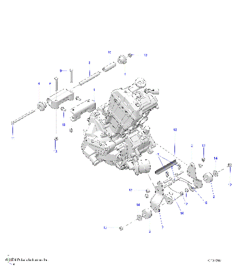 ENGINE, MOUNTING & LONG BLOCK - A25SWE57AL (C102397)