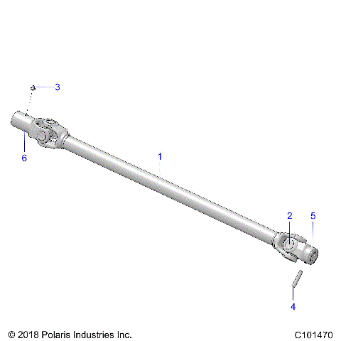 DRIVE TRAIN, PROP SHAFT, FRONT - A26SYE85AL (C101470)
