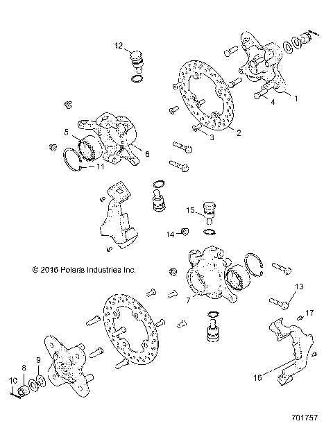 SUSPENSION, FRONT HUB - R17RGE99A7/A9/AW/AM/KAK (701757)