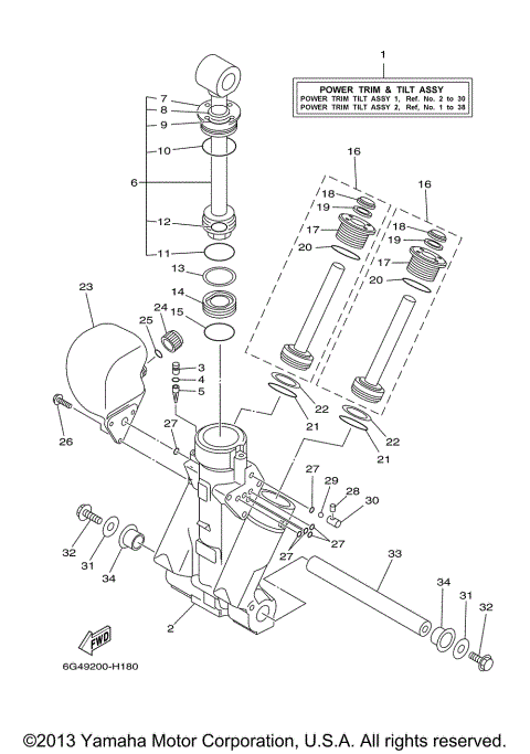 POWER TRIM TILT ASSY 1