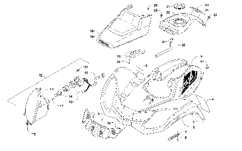 FRONT BODY AND HEADLIGHT ASSEMBLY [301252]