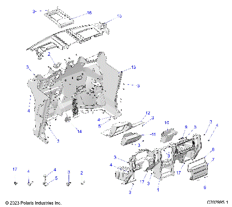 BODY, DASH AND FRONT CLOSEOFF - G24GZW99A/99B (C702995-1)