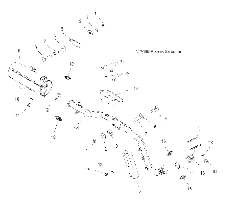 EXHAUST SYSTEM - A07MH50AB/AL/AQ/AX/AY/AZ/MN50AF/AN/AT/AY (49ATVEXHAUST500EFI)