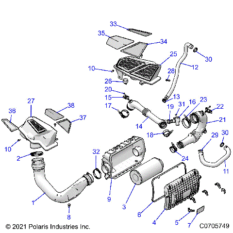 ENGINE, AIR INTAKE SYSTEM - Z21RAE92BD/BJ (C0705749)