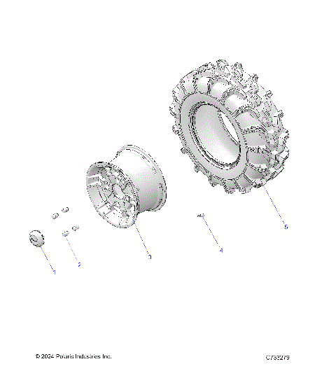 WHEELS, REAR - R25RSB99AZ/BZ/AL (C733279)