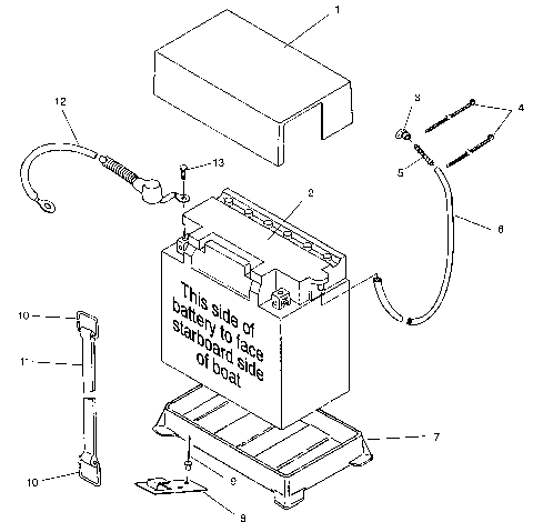 BATTERY BOX SLT 750 B954170 (4930563056B006)