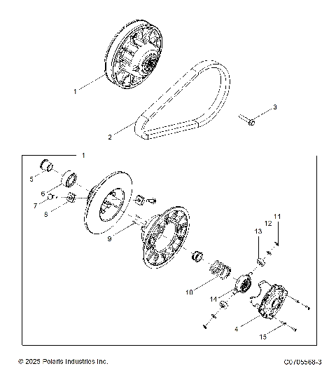 DRIVE TRAIN, SECONDARY CLUTCH