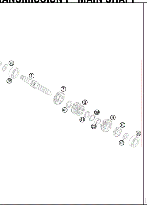 TRANSMISSION I - MAINSHAFT 