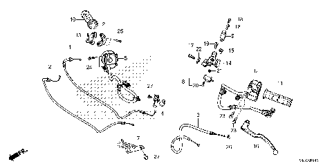 HANDLE LEVER@SWITCH@CABLE
