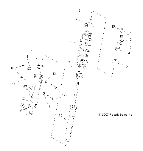 SUSPENSION, FRONT STRUT - A08BA32AA (49ATVSTRUT08TB)