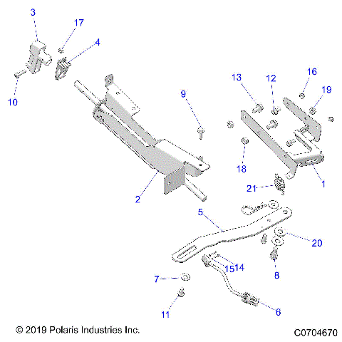 BRAKES, PARKING BRAKE, HANDLE MOUNTING - D22P4ED4B4/FD4B4 (C0704670)