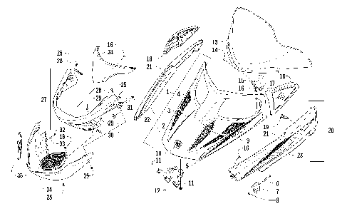 HOOD, WINDSHIELD, AND FRONT BUMPER ASSEMBLY [94671]
