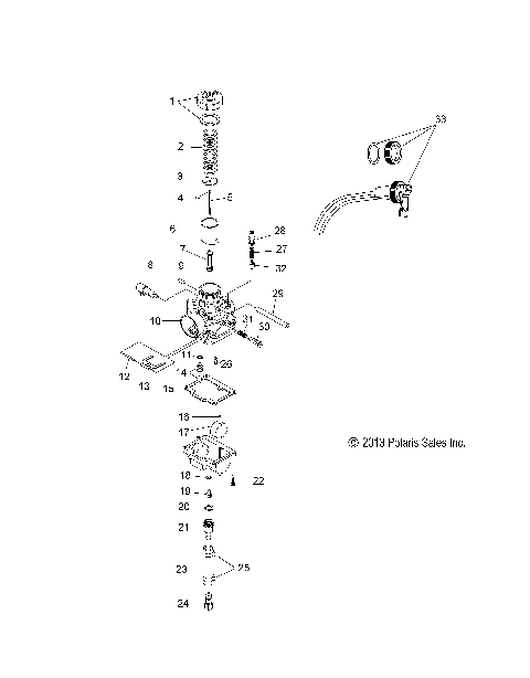 ENGINE, CARBURETOR and CHOKE - S21CBU5BSL (49SNOWCARBURETOR14550)