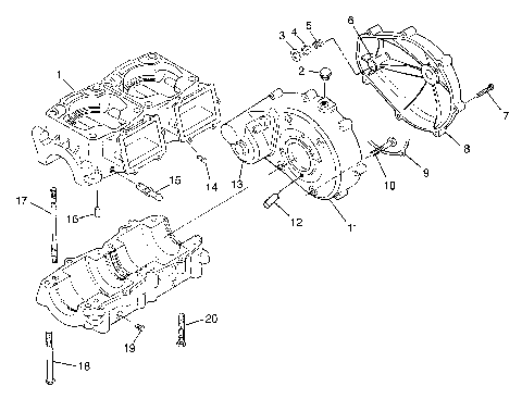 CRANKCASE HURRICANE B974473 and Intl. HURRICANE I974473 (4941044104B014)