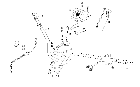 HANDLEBAR AND CONTROL ASSEMBLY [96361]