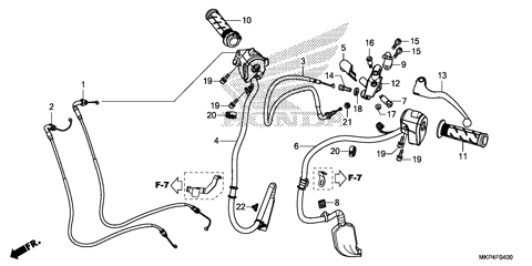 HANDLE LEVER@SWITCH@CABLE