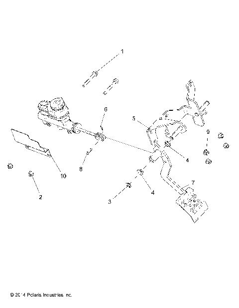BRAKES, PEDAL and MASTER CYLINDER MOUNTING - R15RTAD1AA/EA/ED1EA (49RGRBRAKEFOOT151KDSL)