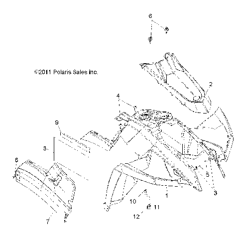 BODY, FRONT CAB - A13NA32FA (49ATVCAB12TBI)