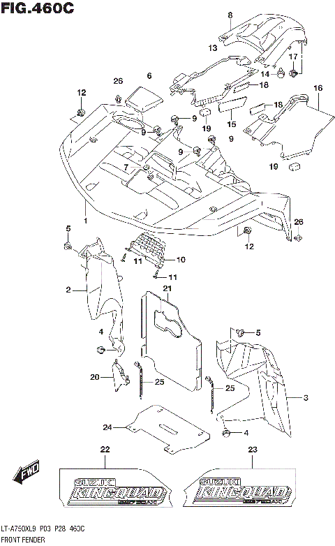 FRONT FENDER (LT-A750XL9 P33)