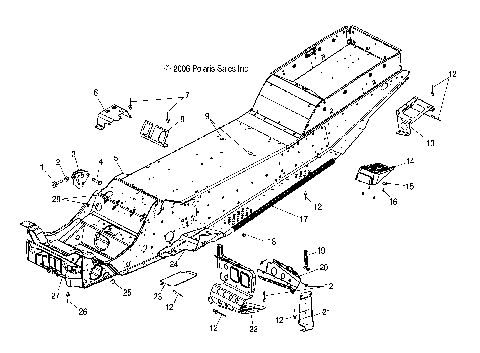 CHASSIS, BULKHEAD and TUNNEL - S10NT5BSL/BSM/BEL/BSF (49SNOWCHASSIS08TRLTRG)