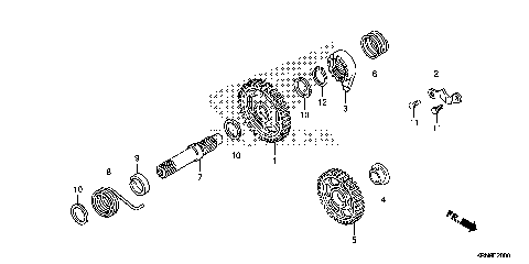 KICK STARTER SPINDLE