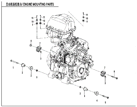 ENGINE MOUNTING PARTS