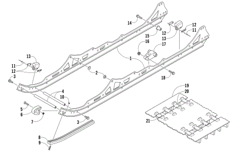 SLIDE RAIL AND TRACK ASSEMBLY