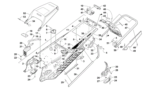 TUNNEL, REAR BUMPER, AND SNOWFLAP ASSEMBLY