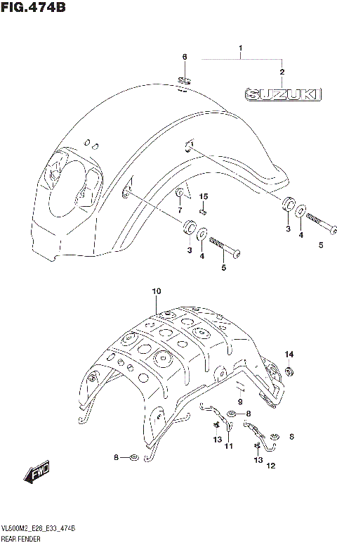 REAR FENDER (VL800T)