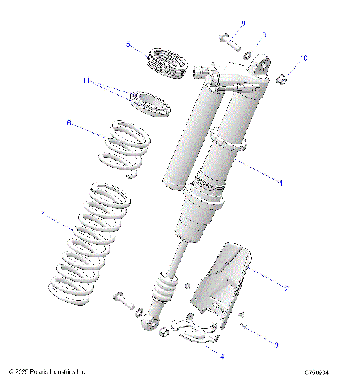 SUSPENSION, REAR SHOCK & MOUNTING - Z26RPK2KAR/BR/AV/BV/AC/BC/AJ/BJ (C750934)